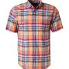 Pierre Cardin Hemd 52200/000/27177/9047 Kurzarmhemd, Modern Fit, Baumwolle, Multicolour kariert, Multicolor