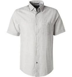 Pierre Cardin Hemd 53916/000/27175/9005 Kurzarmhemd, Modern Fit, Baumwolle, Kit meliert, Kit