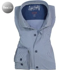 PURE Hemd 4028-21750/163 Funktionsmaterial, Dunkelblau gestreift, Dunkelblau
