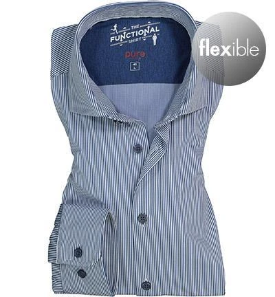 PURE Hemd 4028-21750/163 Funktionsmaterial, Dunkelblau gestreift, Dunkelblau 2 PURE Hemd 4028-21750/163 Funktionsmaterial, Dunkelblau gestreift, Dunkelblau – Bild 2