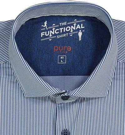 PURE Hemd 4028-21750/163 Funktionsmaterial, Dunkelblau gestreift, Dunkelblau 3 PURE Hemd 4028-21750/163 Funktionsmaterial, Dunkelblau gestreift, Dunkelblau – Bild 3