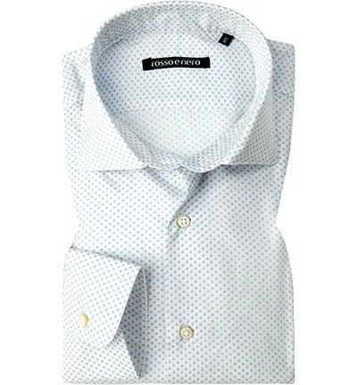 rosso e nero Hemd A17/weiß-hellblau Popeline, Weiß-hellblau gemustert 1 rosso e nero Hemd A17/weiß-hellblau Popeline, Weiß-hellblau gemustert