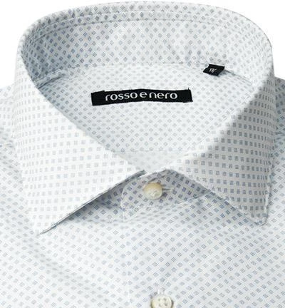 rosso e nero Hemd A17/weiß-hellblau Popeline, Weiß-hellblau gemustert 2 rosso e nero Hemd A17/weiß-hellblau Popeline, Weiß-hellblau gemustert – Bild 2