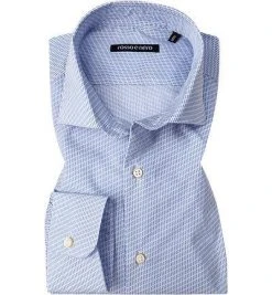 rosso e nero Hemd A/hellblau-weiß Popeline, Hellblau-weiß gemustert