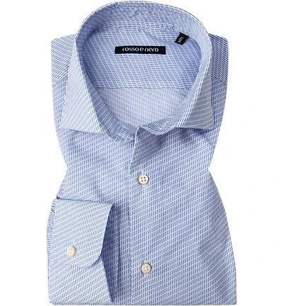 rosso e nero Hemd A/hellblau-weiß Popeline, Hellblau-weiß gemustert 1 rosso e nero Hemd A/hellblau-weiß Popeline, Hellblau-weiß gemustert