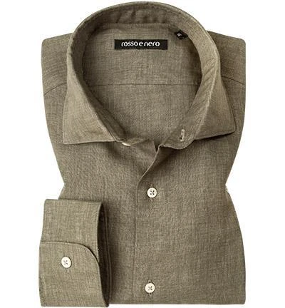 rosso e nero Hemd A145/schilfgrün Reines Leinen 1 rosso e nero Hemd A145/schilfgrün Reines Leinen
