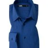 KARL LAGERFELD Hemd 605000/60/501604/660 Modern Fit, Leinen-Baumwolle, Dunkelblau, Royalblau