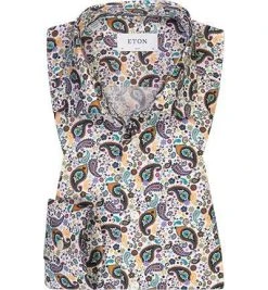ETON Hemd 1000/00739/65 Slim Fit, Popeline, Multicolour gemustert, Multicolor