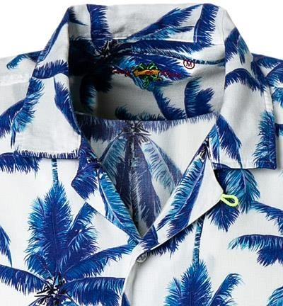 Lucky de Luca Hemd Toledo 91422/1 Kurzarmhemd, Mikrofaser, Blau gemustert, Blau-weiß 2 Lucky de Luca Hemd Toledo 91422/1 Kurzarmhemd, Mikrofaser, Blau gemustert, Blau-weiß – Bild 2