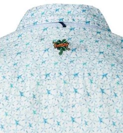 Lucky de Luca Hemd Nyro 91105/1 Reines Leinen, Hellblau gemustert, Weiß-türkis -hemdenverkauf 340334 norm6