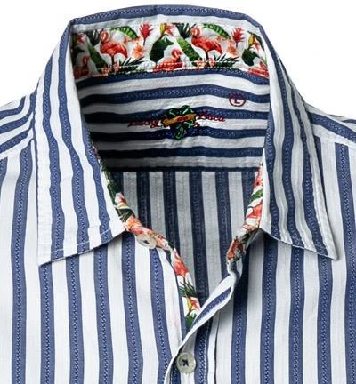 Lucky de Luca Hemd Tino 91213/1 Baumwolle, Navy-weiß gestreift, Dunkelblau-weiß 2 Lucky de Luca Hemd Tino 91213/1 Baumwolle, Navy-weiß gestreift, Dunkelblau-weiß – Bild 2