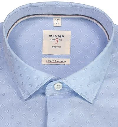 OLYMP Level Five Body Fit smartbusiness 3524/54/11 Hemd, Baumwolle, Bleu gemustert, Bleu 2 OLYMP Level Five Body Fit smartbusiness 3524/54/11 Hemd, Baumwolle, Bleu gemustert, Bleu – Bild 2