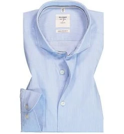 OLYMP Level Five Body Fit smartbusiness 3508/54/11 Hemd, Baumwolle, Bleu gestreift, Bleu