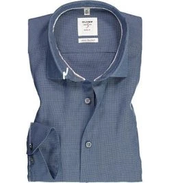 OLYMP Level Five Body Fit smartbusiness 3520/54/18 Hemd, Baumwolle, Dunkelblau gemustert, Marine