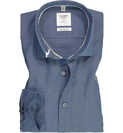 OLYMP Level Five Body Fit smartbusiness 3520/54/18 Hemd, Baumwolle, Dunkelblau gemustert, Marine 1 OLYMP Level Five Body Fit smartbusiness 3520/54/18 Hemd, Baumwolle, Dunkelblau gemustert, Marine