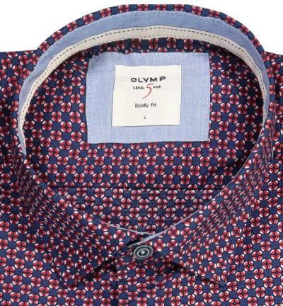 OLYMP Casual Level Five Body Fit 3060/54/35 Hemd, Baumwolle, Rot gemustert, Rot 2 OLYMP Casual Level Five Body Fit 3060/54/35 Hemd, Baumwolle, Rot gemustert, Rot – Bild 2