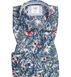 OLYMP Casual Level Five Body Fit 3086/54/15 Hemd, Baumwolle, Dunkelblau gemustert, Blau