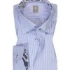 Jacques Britt Hemd Messina Mix 866010/11 Slim Fit, Baumwolle, Hellblau-weiß gestreift, Weiß-blau