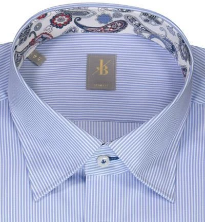 Jacques Britt Hemd Messina Mix 866010/11 Slim Fit, Baumwolle, Hellblau-weiß gestreift, Weiß-blau 2 Jacques Britt Hemd Messina Mix 866010/11 Slim Fit, Baumwolle, Hellblau-weiß gestreift, Weiß-blau – Bild 2