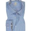 Jacques Britt Hemd Messina Mix 866010/13 Slim Fit, Baumwolle, Blau-weiß gestreift, Dunkelblau-weiß