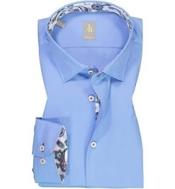 Jacques Britt Hemd Como Mix 836000/15 Custom Fit, Baumwolle, Blau