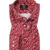 Seidensticker Hemd 193980/47 Regular Fit, Popeline, Rot gemustert, Rot