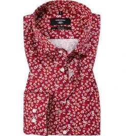 Seidensticker Hemd 193980/47 Regular Fit, Popeline, Rot gemustert, Rot