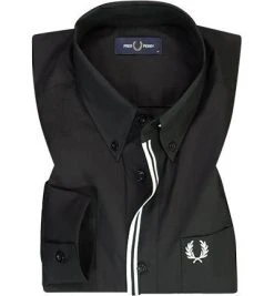 Fred Perry Hemd M8562/102 Popeline, Schwarz