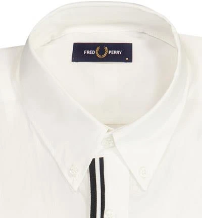 Fred Perry Hemd M8562/129 Popeline, Ecru, Schneeweiß 2 Fred Perry Hemd M8562/129 Popeline, Ecru, Schneeweiß – Bild 2