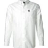 Fred Perry Hemd M8501/100 Baumwolle, Weiß