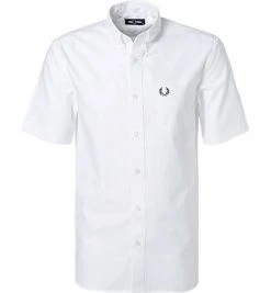 Fred Perry Hemd M8502/100 Kurzarmhemd, Oxford, Weiß