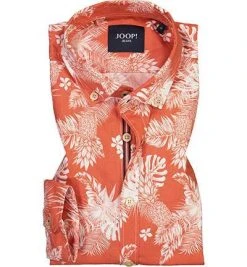 JOOP! Hemd Haven-W 30019618/820 Popeline, Orange gemustert, Orange-weiß