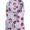Jacques Britt Hemd Serdegna 836040/45 Custom Fit, Baumwolle, Dunkelrot-weiß gemustert, Rot-weiß