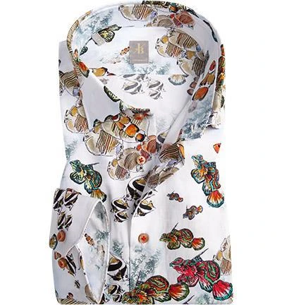 Jacques Britt Hemd Como 836280/21 Custom Fit, Baumwolle, Multicolour gemustert, Beige 1 Jacques Britt Hemd Como 836280/21 Custom Fit, Baumwolle, Multicolour gemustert, Beige