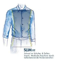 ETON Hemd 1000/00786/21 Slim Fit, Baumwolle, Blau gemustert, Blau -hemdenverkauf 341663 norm3