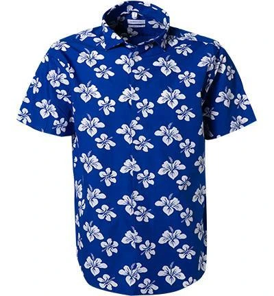 Seidensticker Hemd 194291/15 Kurzarmhemd, Regular Fit, Popeline, Blau-weiß gemustert, Blau 1 Seidensticker Hemd 194291/15 Kurzarmhemd, Regular Fit, Popeline, Blau-weiß gemustert, Blau