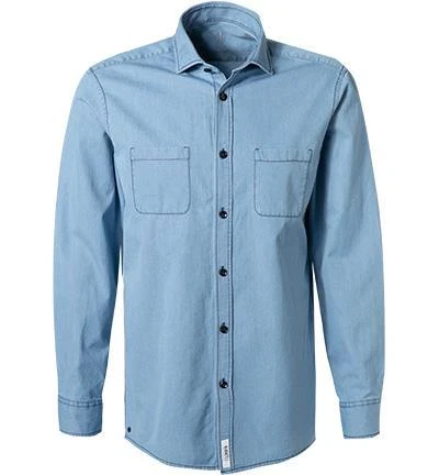 Jacques Britt Hemd 856170/13 Jeanshemd, Perfect Fit, Baumwolle, Hellblau, Blau 1 Jacques Britt Hemd 856170/13 Jeanshemd, Perfect Fit, Baumwolle, Hellblau, Blau
