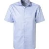 Stenströms Hemd 684114/2307/102 Kurzarmhemd, Fitted Body, Baumwolle, Hellblau gestreift, Hellblau
