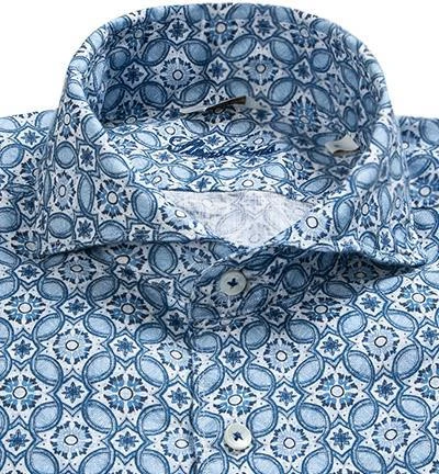 Stenströms Hemd 675221/7984/121 Fitted Body, Reines Leinen, Blau gemustert, Blau 2 Stenströms Hemd 675221/7984/121 Fitted Body, Reines Leinen, Blau gemustert, Blau – Bild 2