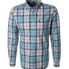 Barbour Hemd Sandwood pink MSH4712PI51 Tailored Fit, Popeline, Petrol-rosa kariert