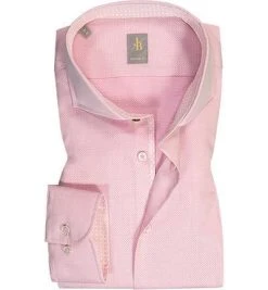 Jacques Britt Hemd Sardegna Mix 836400/40 Custom Fit, Baumwolle, Rosa