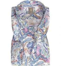 Jacques Britt Hemd Como 8664/41 Slim Fit, Popeline, Multicolor gemustert, Multicolor