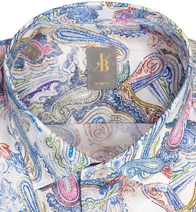 Jacques Britt Hemd Como 8664/41 Slim Fit, Popeline, Multicolor gemustert, Multicolor 2 Jacques Britt Hemd Como 8664/41 Slim Fit, Popeline, Multicolor gemustert, Multicolor – Bild 2
