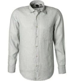 BOSS Hemd Relegant 50425170/043 Regular Fit, Reines Leinen, Silber-mint , Silber-grün