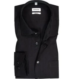 Seidensticker Hemd 193690/39 Regular Fit, Baumwolle, Schwarz