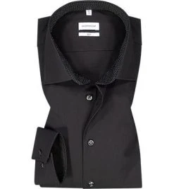 Seidensticker Hemd 693690/39 Slim Fit, Baumwolle, Schwarz