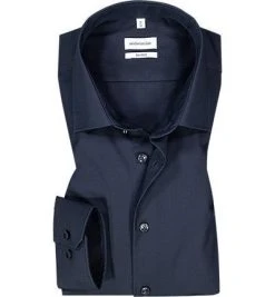 Seidensticker Hemd 021000/19 Shaped Fit, Popeline, Nachtblau
