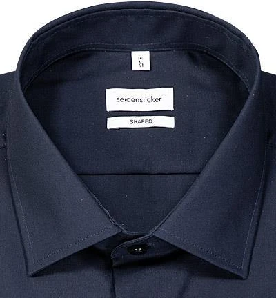 Seidensticker Hemd 021000/19 Shaped Fit, Popeline, Nachtblau 2 Seidensticker Hemd 021000/19 Shaped Fit, Popeline, Nachtblau – Bild 2