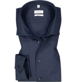 Seidensticker Hemd 675198/19 Slim Fit, Baumwolle, Nachtblau, Dunkelblau