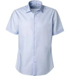 Seidensticker Hemd 021001/14 Kurzarmhemd, Shaped Fit, Baumwolle, Hellblau